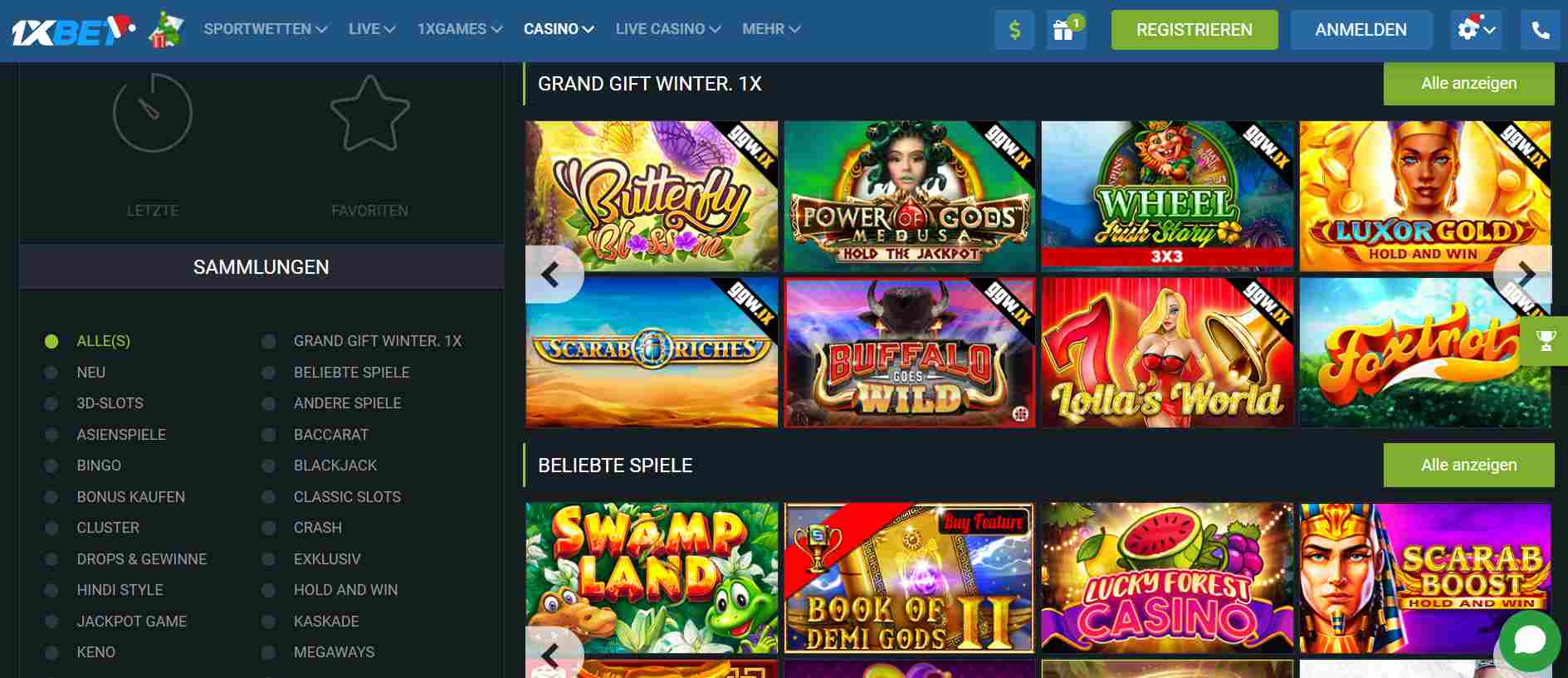 1xBet Casino Slots
