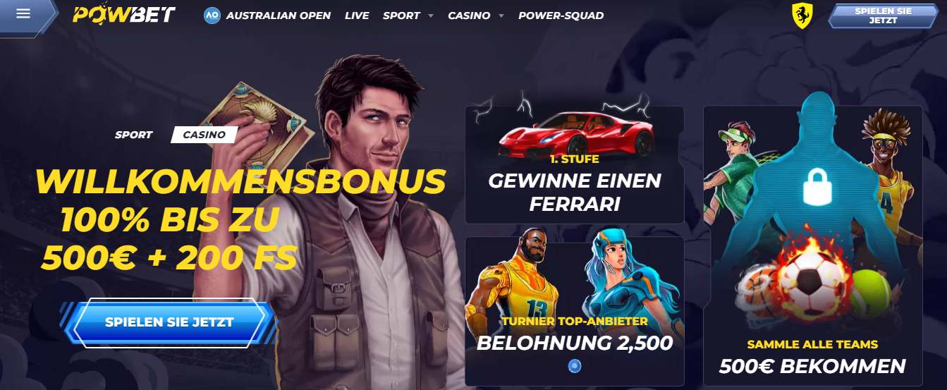 Powbet Casino Mane page, casinosschweiz.online