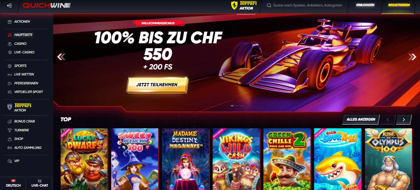 Quickwin Mane page, casinosschweiz.online