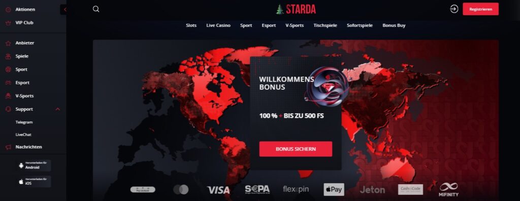 Starda Mane page, casinosschweiz.online