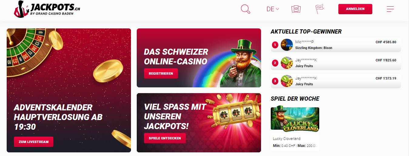 jackpots Casino Mane Page, casinosschweiz.online